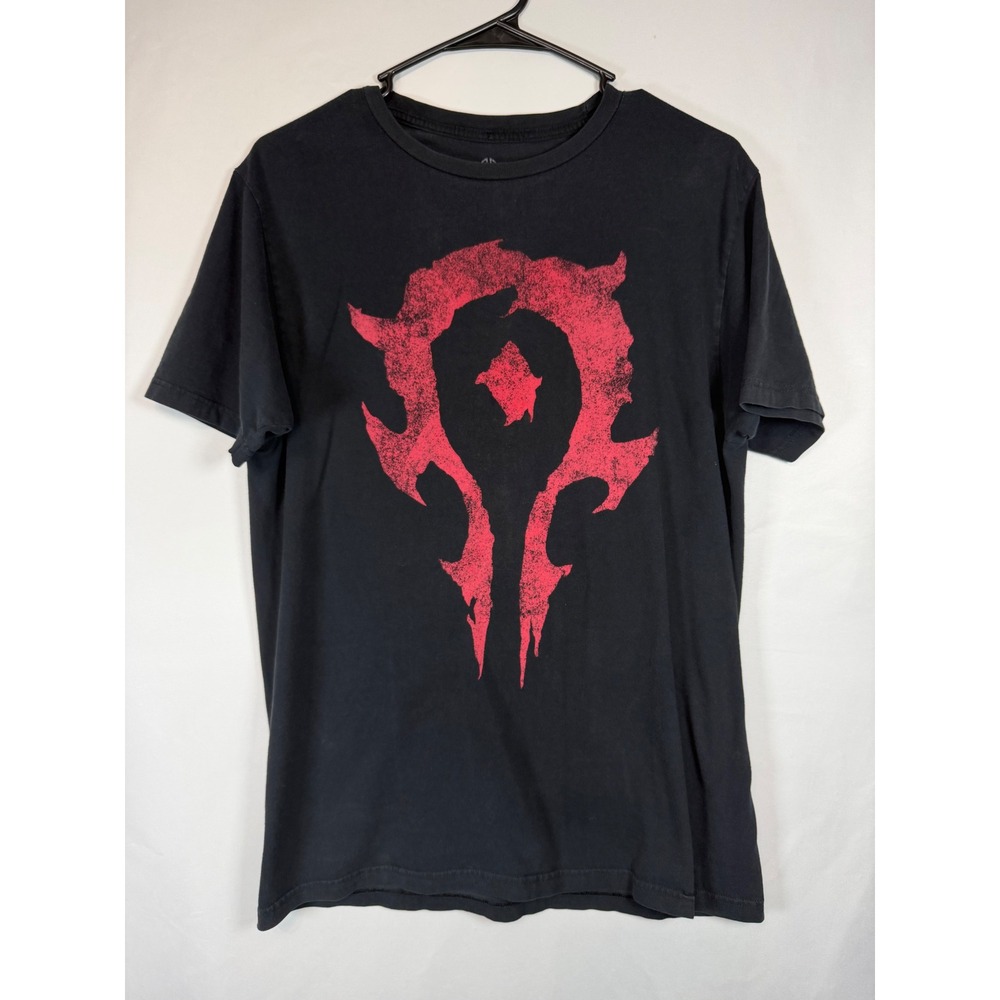 Jinx World of Warcraft Horde Graphic T-Shirt Mens Medium Black Red Logo 2016